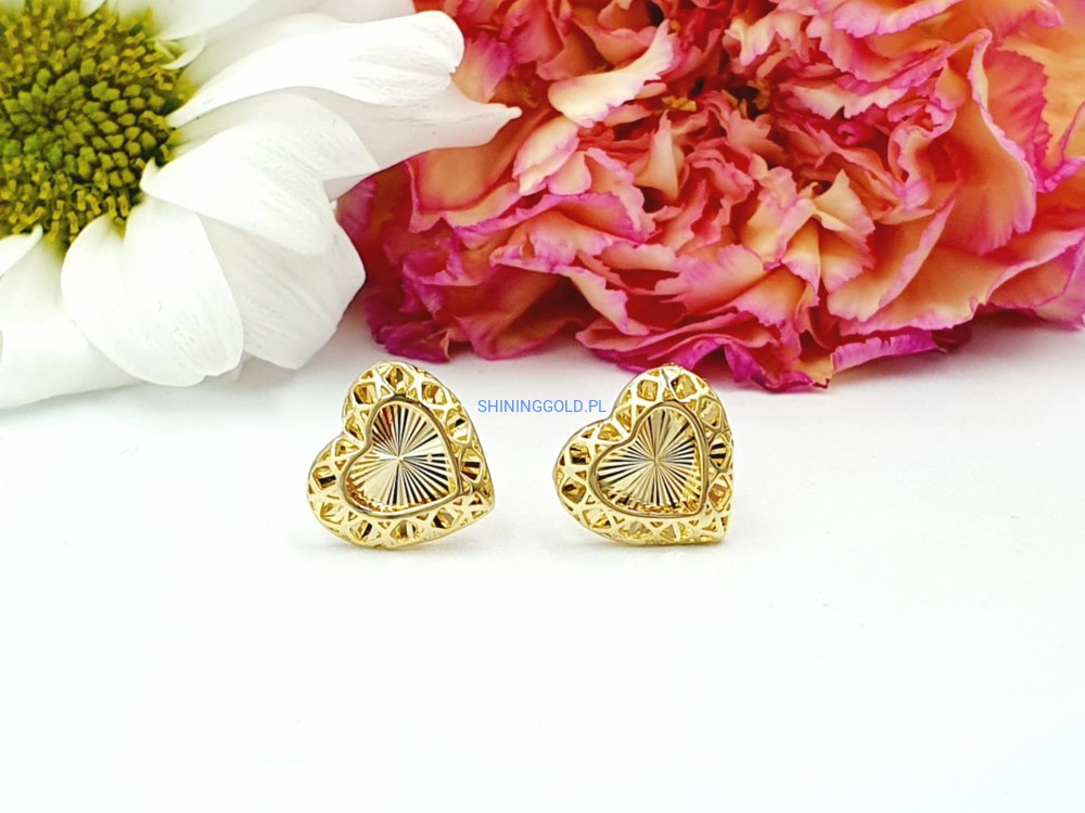 Złote kolczyki  serduszka (766.WS)