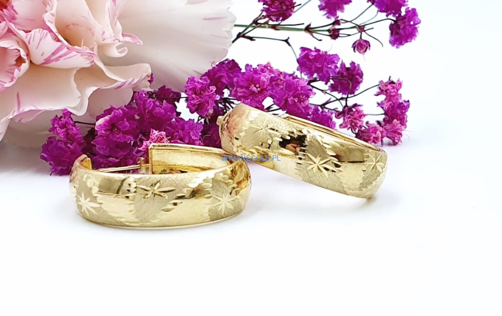 Złote kolczyki szerokie koła (720.WS)