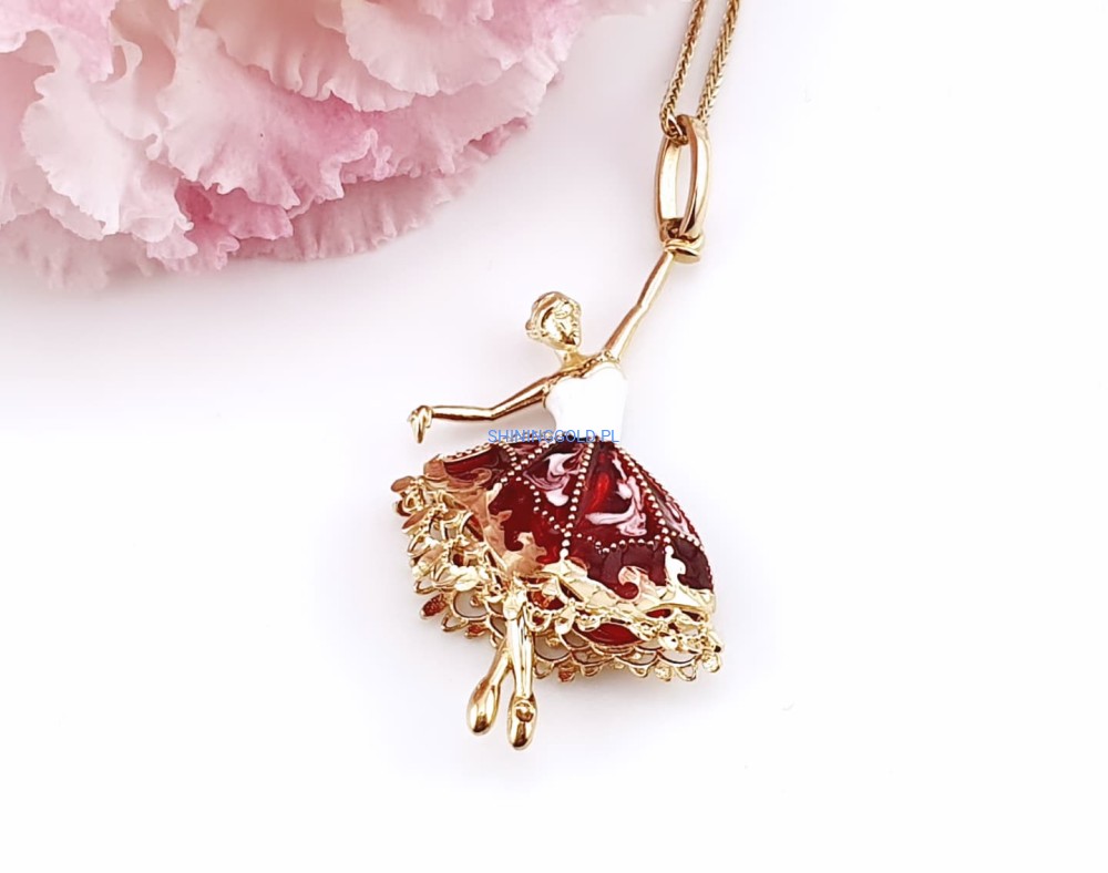 Złota, nowa zawieszka Baletnica (379.WS)