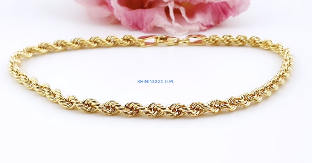 Złota, nowa bransoletka Kordel (955.WS)