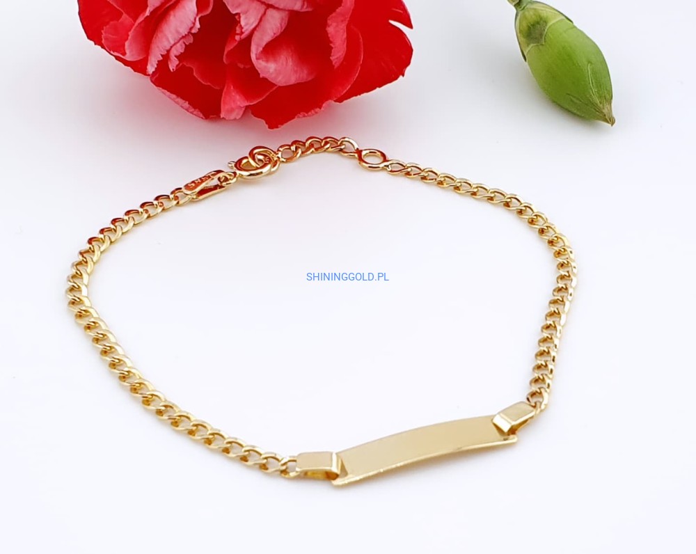 Złota, nowa Bransoletka z Blaszką (977.WS)