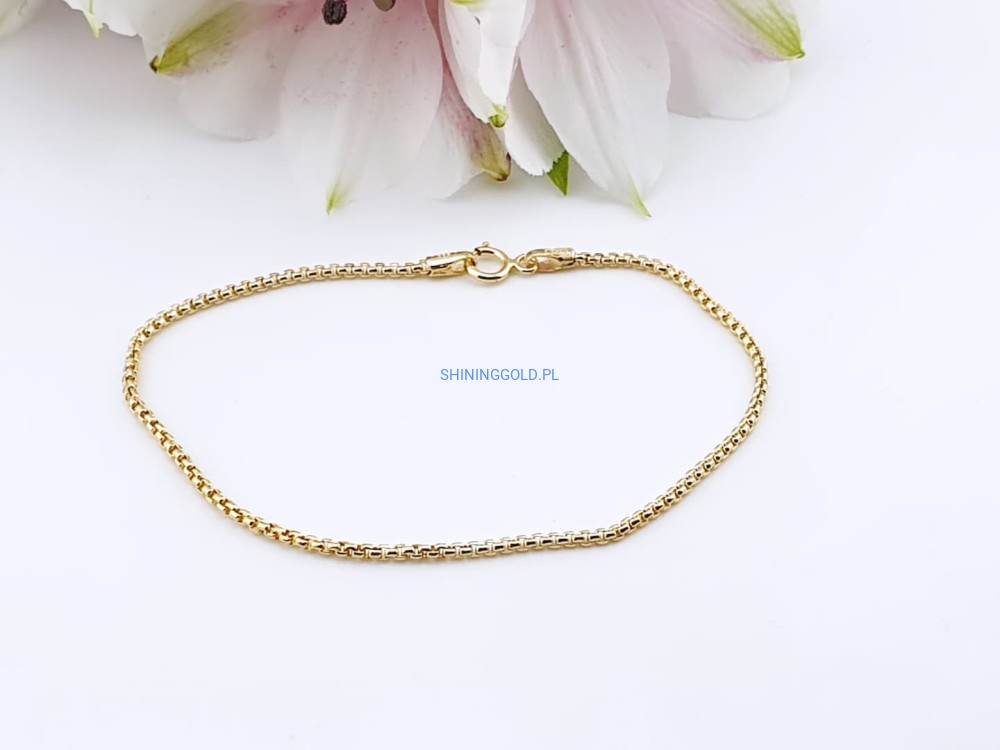 Złota nowa bransoletka 18 cm (904WS)