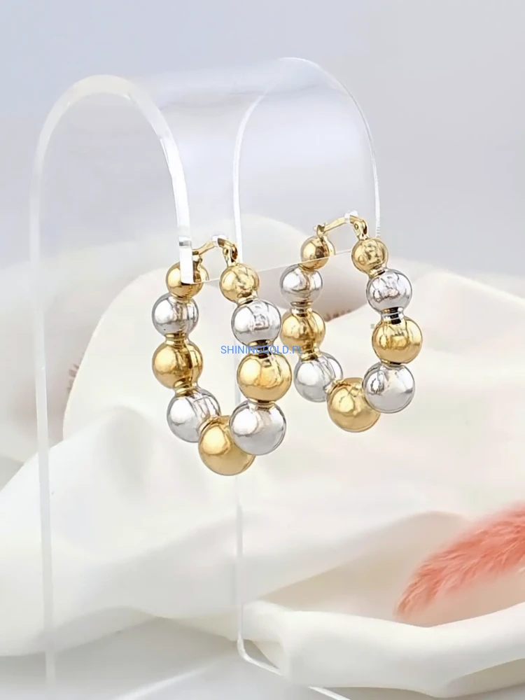 Złote kolczyki kulki (702A)