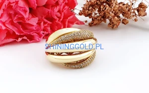 zloty pierscionek 585 z cyrkoniami rozmiar 20