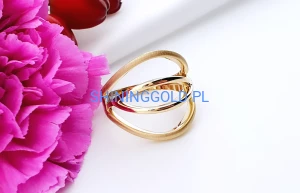 zloty pierscionek 585 nowoczesny azurowy rozmiar 19
