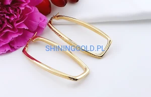 złote kolczyki 585 długie 52 mm