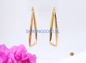 złote kolczyki 585 długie 52 mm