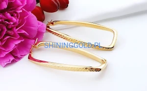 złote kolczyki 585 długie 52 mm