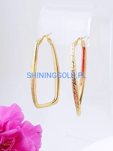 złote kolczyki 585 długie 52 mm