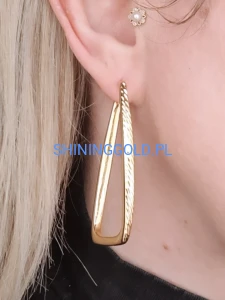 złote kolczyki 585 długie 52 mm