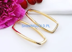 złote kolczyki 585 długie 52 mm