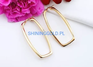 złote kolczyki 585 długie 52 mm