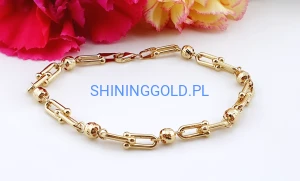 złota bransoletka 585 łańcuszkowa 19 cm