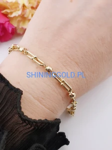 złota bransoletka 585 łańcuszkowa 19 cm