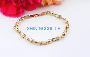 złota bransoletka 585 łańcuszkowa 19 cm