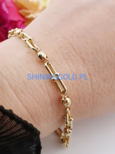 złota bransoletka 585 łańcuszkowa 19 cm