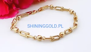złota bransoletka 585 łańcuszkowa 19 cm