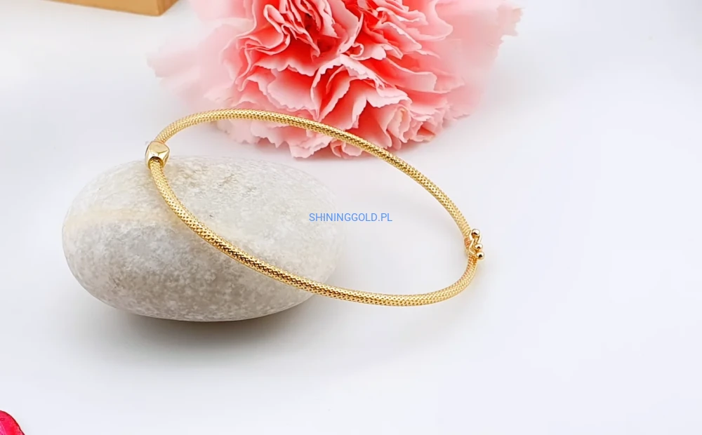 Złota sztywna bransoletka – klasyczna (419A)